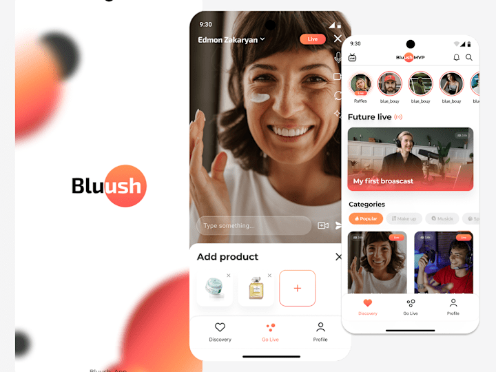 Cover image for Bluush MVP App Design