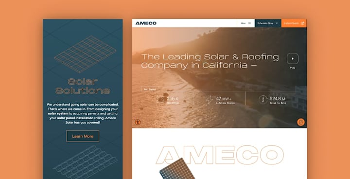 Cover image for AMECO Solar – A Seamless Digital Experience