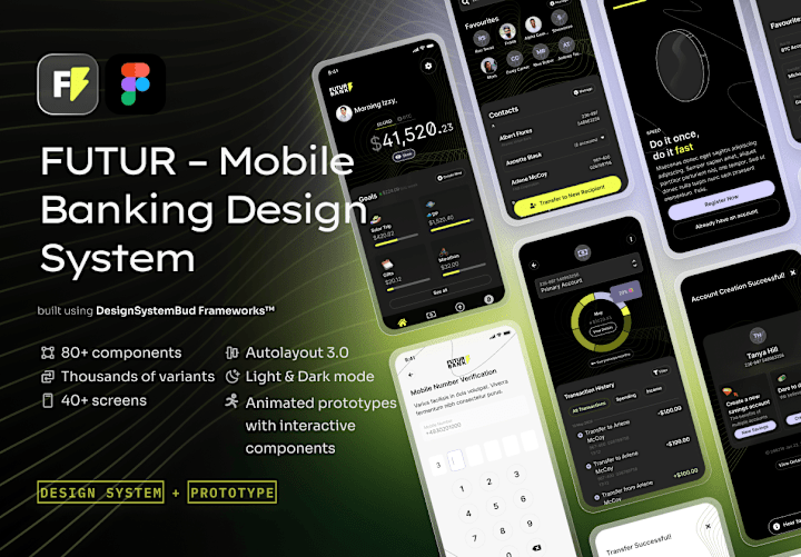 Cover image for Mobile Banking App Design System and App Design