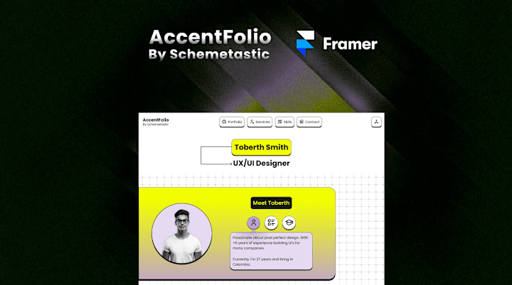 Cover image for AccentFolio - Portfolio Framer Template