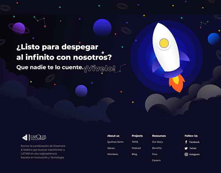 Cover image for Diseño del Homepage para el Club Innovación USFQ 