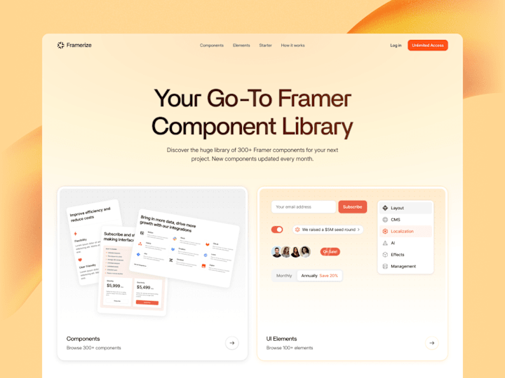 Cover image for Framerize / Framer Design & Development