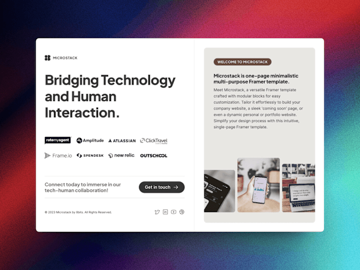 Cover image for Microstack (Framer Landing Page Design & Development)