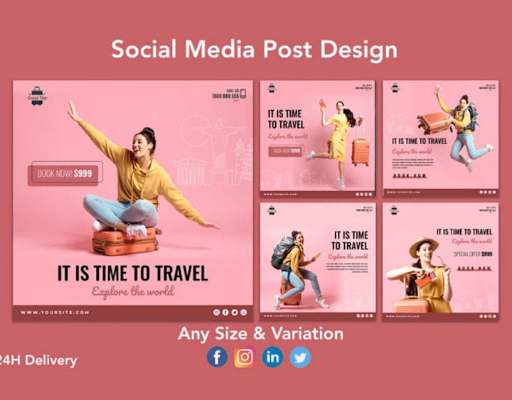 Cover image for Content creation ( social media posts ) on Behance