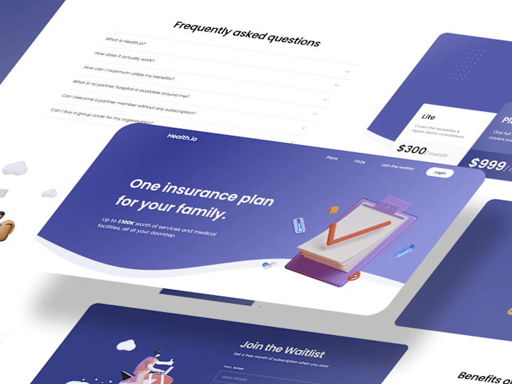 Cover image for Landing page design for Healthcare Startup