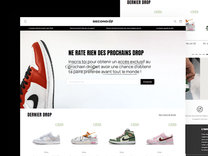 Cover image for Shopify development : 20 000$ / monthly revenue sneakers store