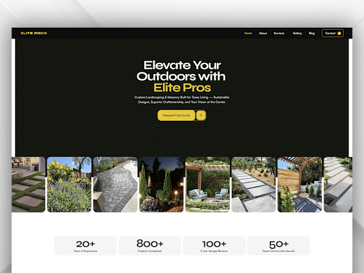 Cover image for Elite Pros Landscaping | Framer Website