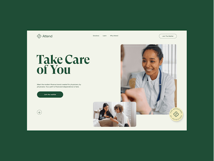 Cover image for Attend Health website and branding