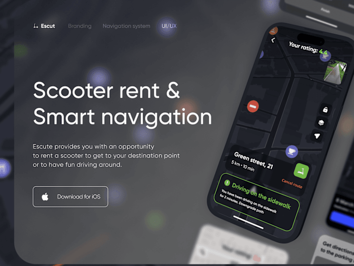 Cover image for Escut – SDK design for scooter rental app