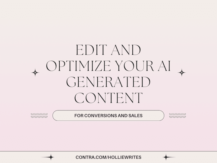 Cover image for Edit and optimize your AI generated content for lead generation