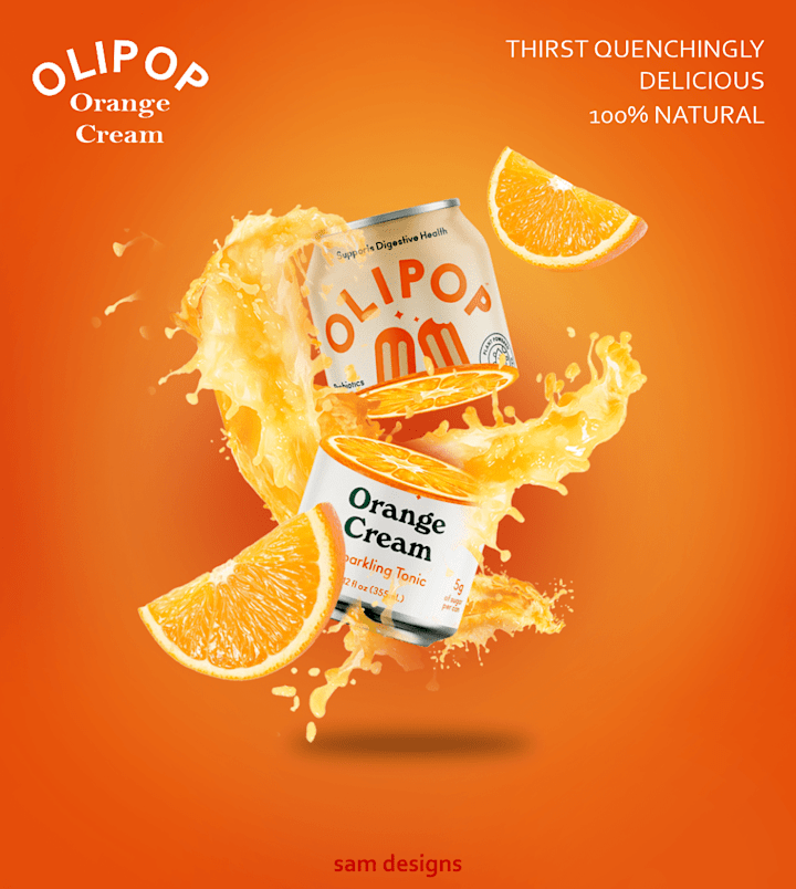 Cover image for Product Ad Designs for Olipop