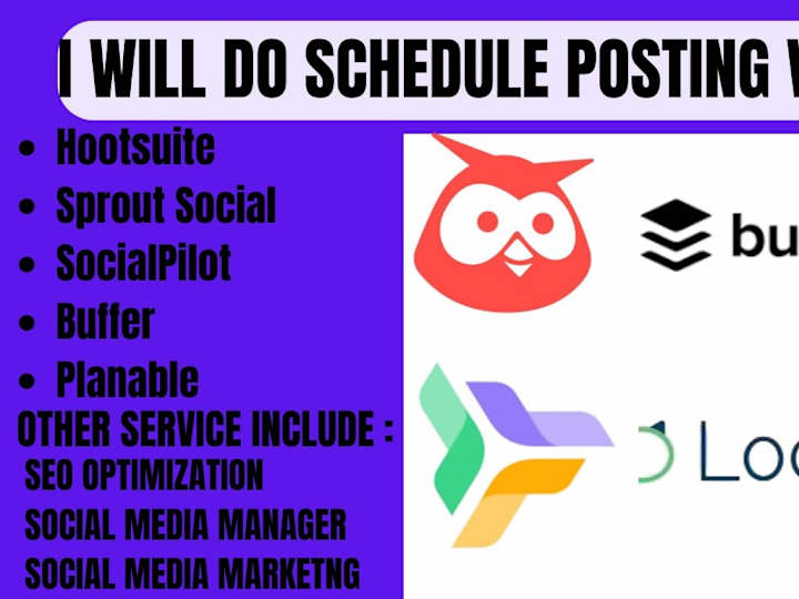 Cover image for Will be your content creator schedule postings social manager
