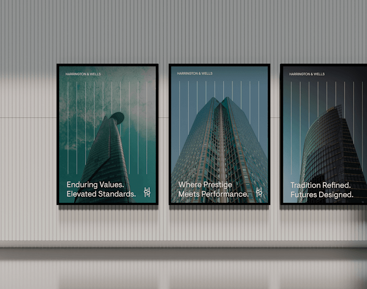 Cover image for Harrington & Wells Brand Identity
