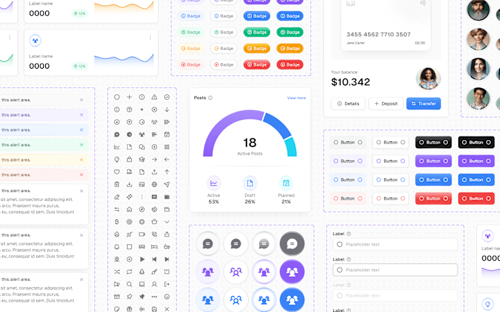 Cover image for SparkleUI✨ - Easy to use design system for Figma