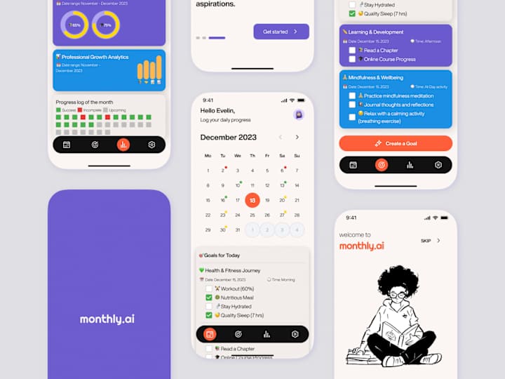 Cover image for Monthly.AI - A.I. powered monthly goal tracker app