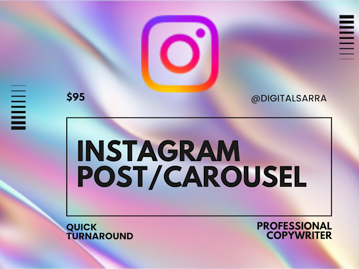 Cover image for Captivating Instagram Posts & Carousels for Your Feed