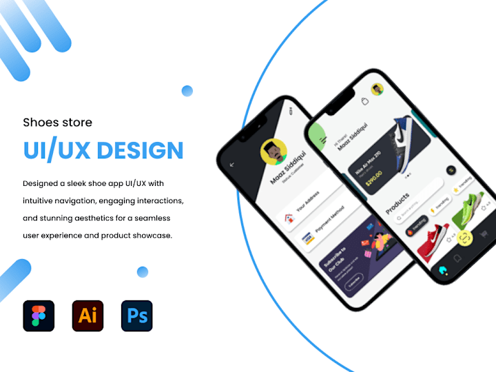 Cover image for UI/UX design for shoe app