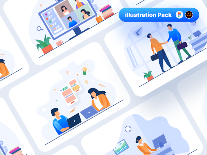 Cover image for 10 Creative Flat Illustrations