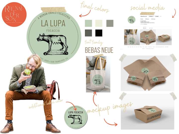 Cover image for Packaging Design & Branding for Pop-Up La Lupa Focaccia