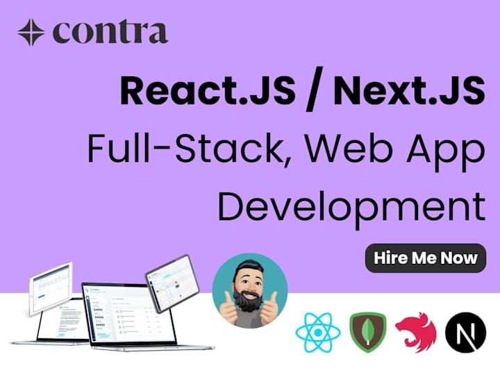 Cover image for Frontend & Full-Stack Web Development With React.JS and Next.JS