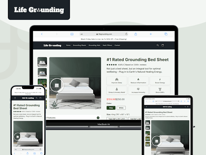 Cover image for Life Grounding | Replo Landing Page Development