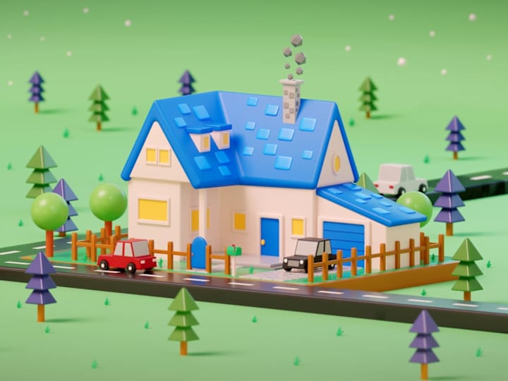 Cover image for Isometric House Scene