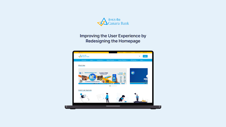 Cover image for Canara Bank Homepage Redesign