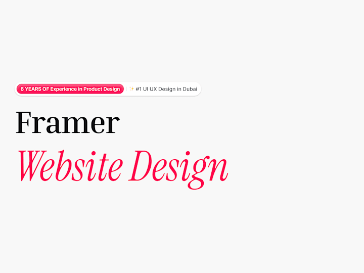 Cover image for Framer Website Design