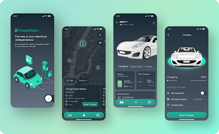 Cover image for EV Charging Station App :: Behance