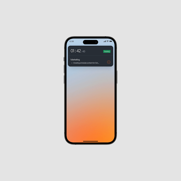 Cover image for Timetracker Mobile App on Behance