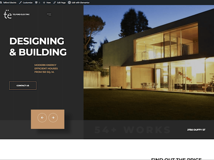 Cover image for Construction company Wordpress website