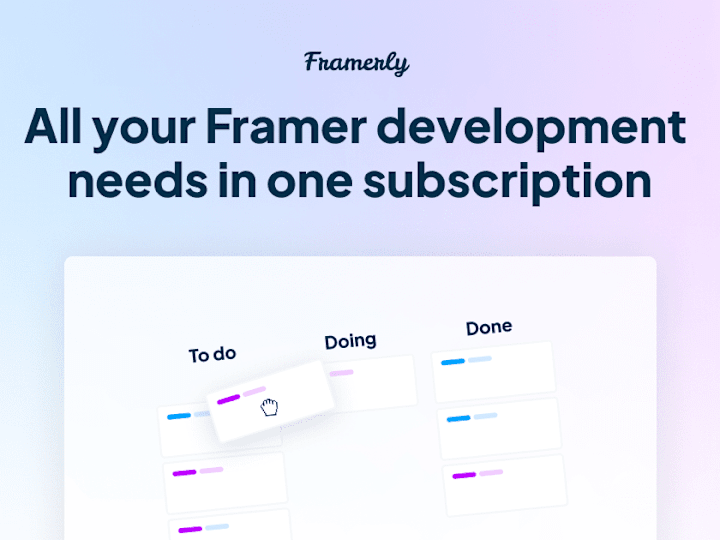 Cover image for Framerly - Subscription-based Framer development and design