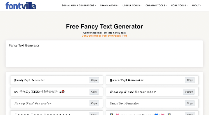 Cover image for Free Fancy Text Generator