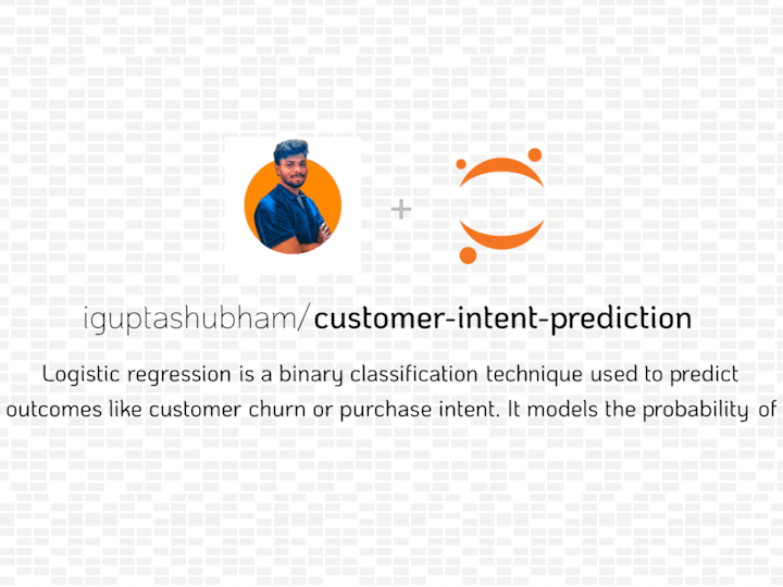 Cover image for GitHub - iguptashubham/customer-intent-prediction: Logistic reg…