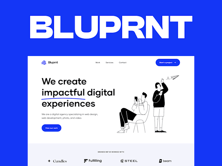 Cover image for Bluprnt — Design Agency Website