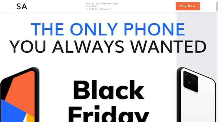 Cover image for  Landing Page for a Mobile/ Product 
