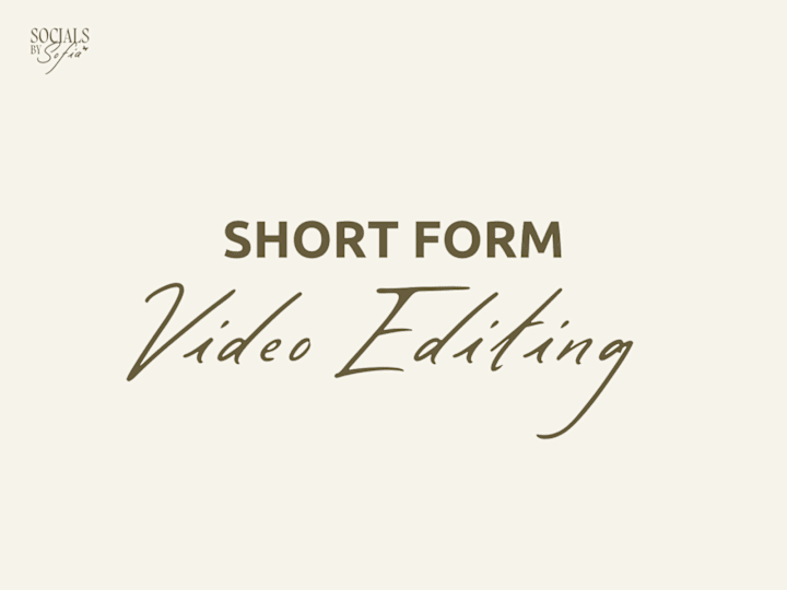 Cover image for Short-Form Video Editing