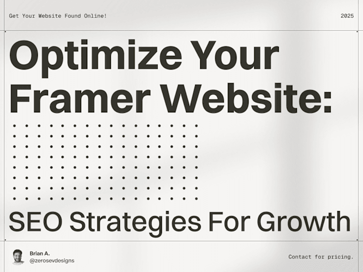 Cover image for SEO Audit for Framer Websites: Boost Visibility & Conversions