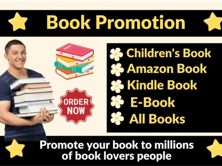 Cover image for I will promote and marketing your any books among millions of re