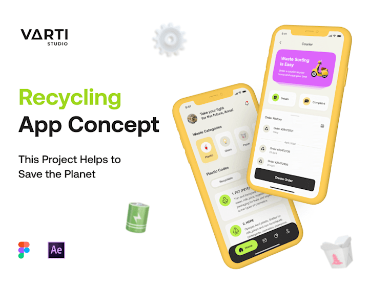 Cover image for Recycling Service App UI/UX Design