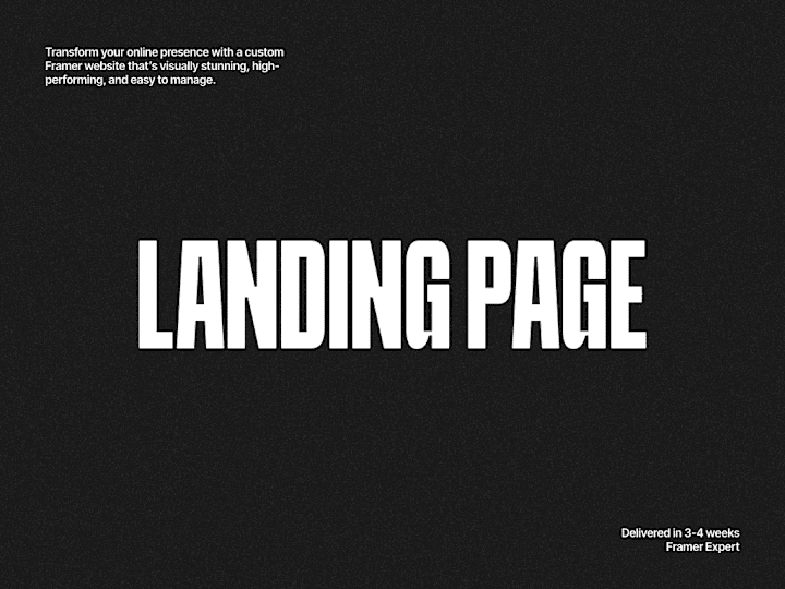 Cover image for Framer Landing Page 💻