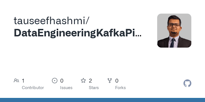 Cover image for tauseefhashmi/DataEngineeringKafkaPipelineStocks