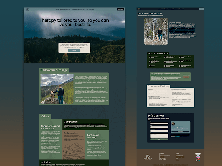 Cover image for Website for Psychology Services ✦ Endeavour