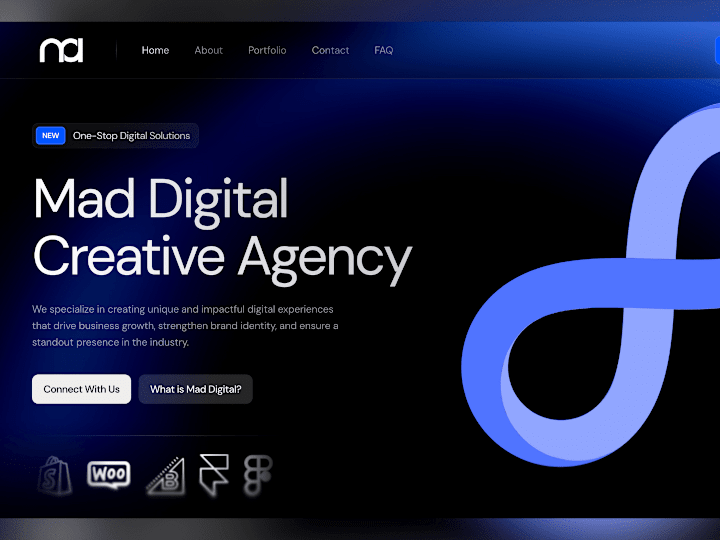 Cover image for Mad Digital Agency – No-Code Website Built with Framer