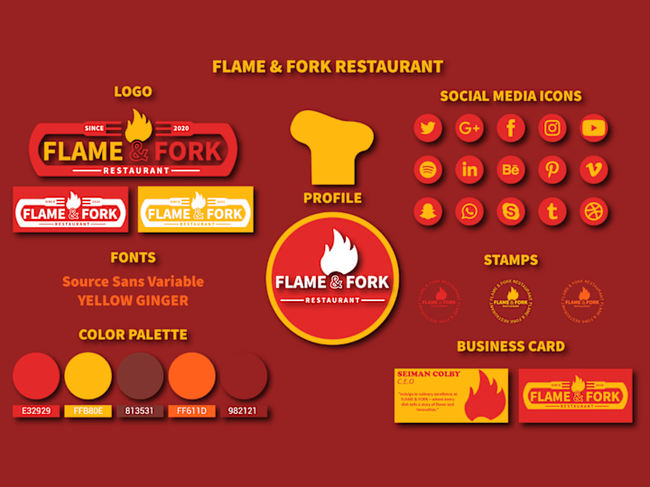 Cover image for Complete Branding Kit Design for [Flame & Fork]