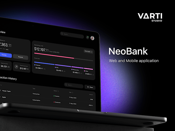 Cover image for Neo Bank: UX/UI Design | Banking Web App 