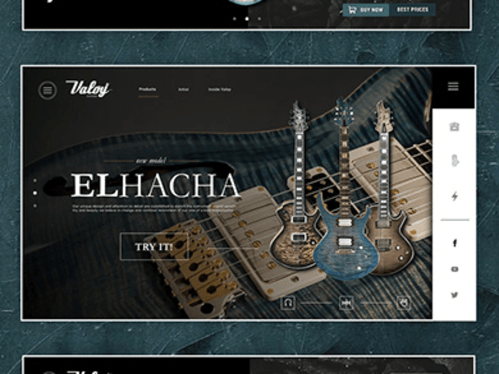 Cover image for Valoy Guitars - Website