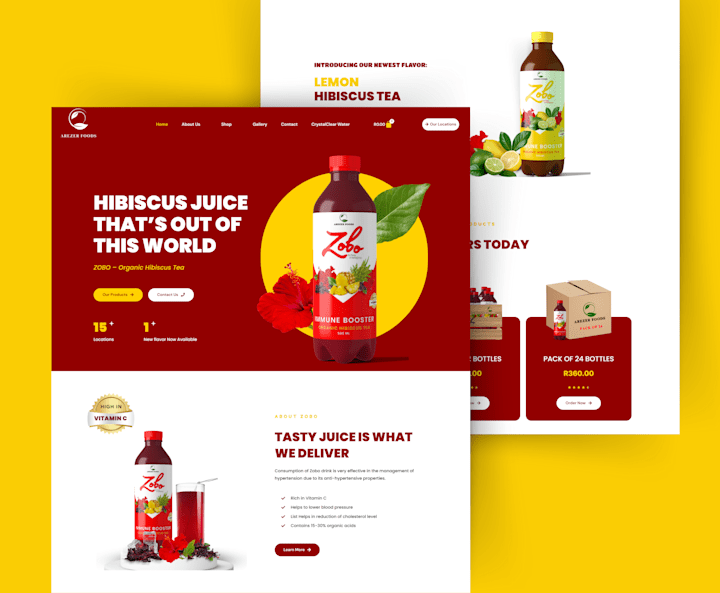 Cover image for Arezer Foods - Website Design & Development