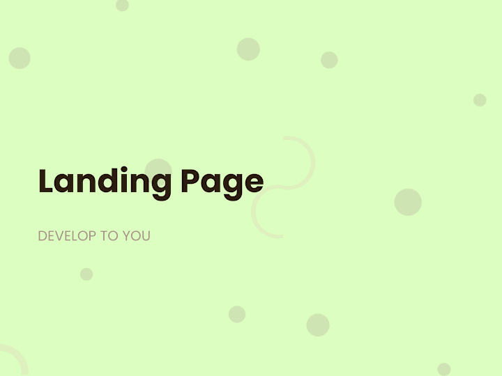 Cover image for Landing Page