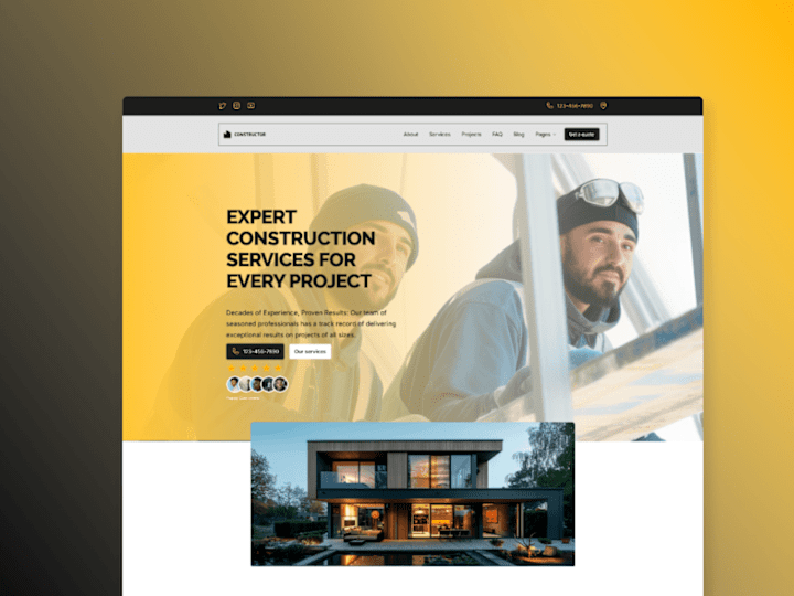 Cover image for Constructor : Construction Services Templates